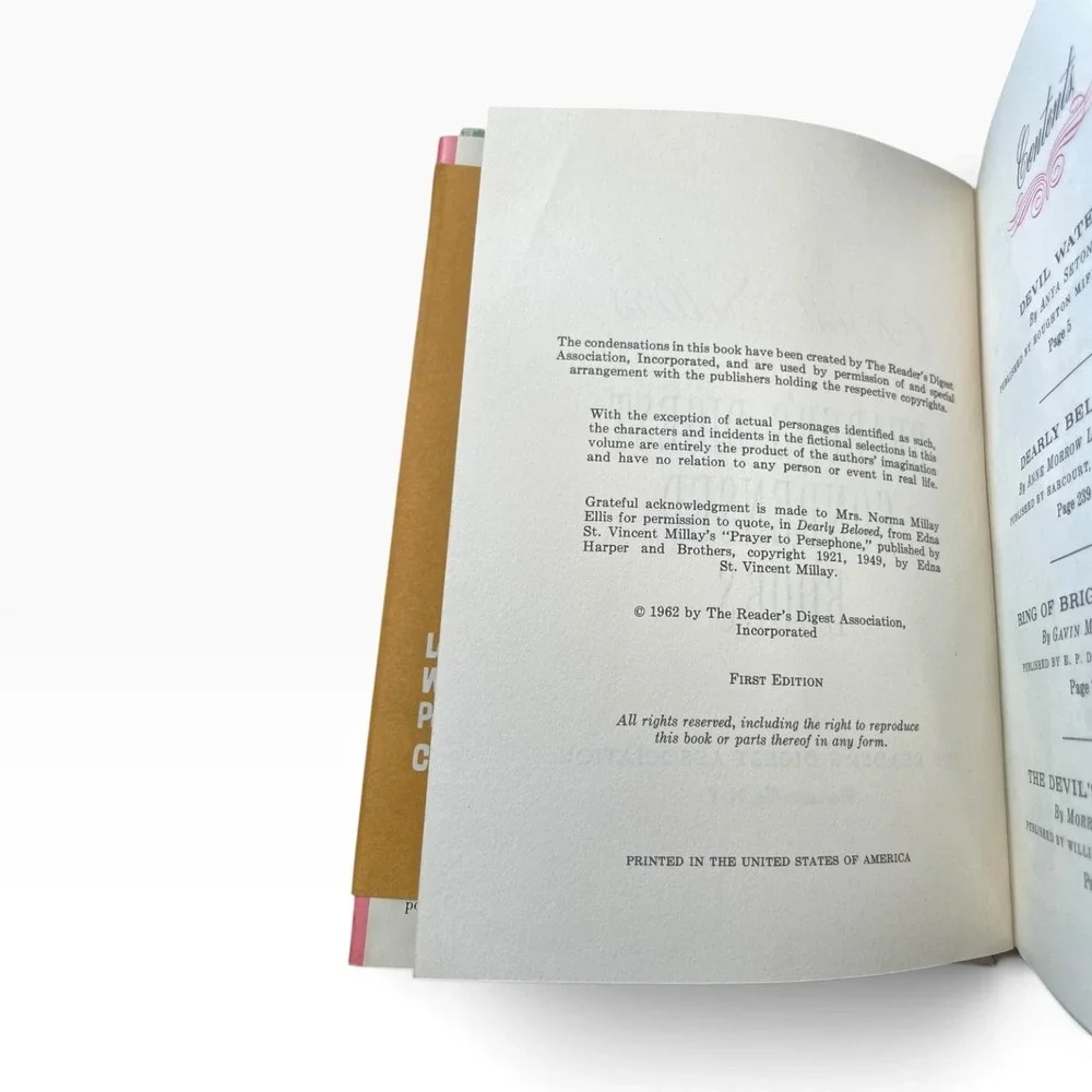 1962 Reader's Digest Condensed Books First Edition Vintage Hardcover
